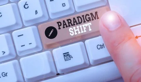 Word writing text Paradigm Shift. Business concept for fundamental change in Stock Photos