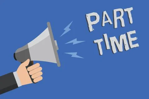 Word writing text Part Time. Business concept for A work or job that is not 库存插图