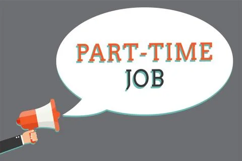 Word writing text Part Time Job. Business concept for Weekender Freelance Casual Illustrazione stock