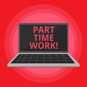 Word writing text Part Time Work. Business concept for A job that is not Stock Illustration