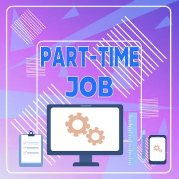 Word writing text Part Time Job. Business concept for Weekender Freelance Casual Stock Illustration