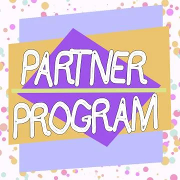 Word writing text Partner Program. Business concept for business strategy Stock Illustration
