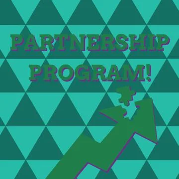 Word writing text Partnership Program. Business concept for selling the vendor s Ilustración de archivo