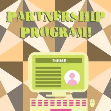 Word writing text Partnership Program. Business concept for selling the vendor s Stock Illustration