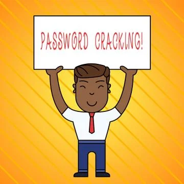 Word writing text Password Cracking. Business concept for measures used to イラスト素材
