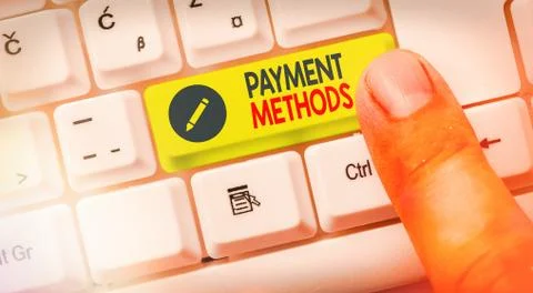 Word writing text Payment Methods. Business concept for Several ways utilized to Stock Photos