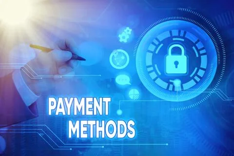 Word writing text Payment Methods. Business concept for Several ways utilized to Stock Photos