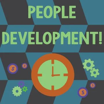 Word writing text People Development. Business concept for Encouraging employees 스톡 일러스트