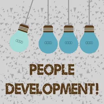 Word writing text People Development. Business concept for Encouraging employees Stock Illustration