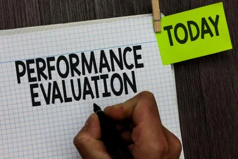 Word writing text Performance Evaluation. Business concept for Evaluates Empl Stock Photos