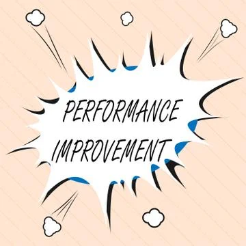 Word writing text Performance Improvement. Business concept for Measure and M Stock Illustration