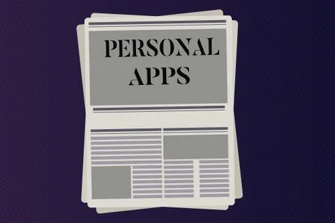 Word writing text Personal Apps. Business concept for Organizer Online Calendar 库存插图