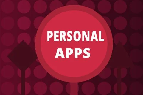 Word writing text Personal Apps. Business concept for Organizer Online Calendar 스톡 일러스트