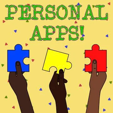 Word writing text Personal Apps. Business concept for App for secure password Stock Illustration