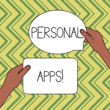 Word writing text Personal Apps. Business concept for App for secure password Stock Illustration