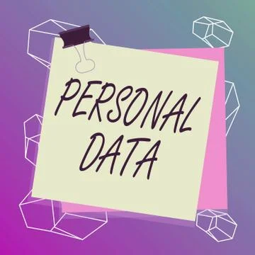 Word writing text Personal Data. Business concept for Information that relates Stockillustratie