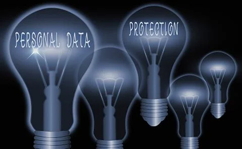 Word writing text Personal Data Protection. Business concept for protecting and Stockillustratie