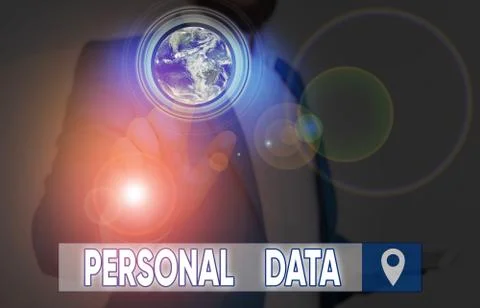 Word writing text Personal Data. Business concept for Information that relates Foto stock