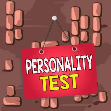 Word writing text Personality Test. Business concept for A method of assessing Stock Illustration