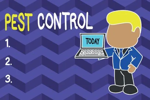 Word writing text Pest Control. Business concept for Killing destructive insects Stock Illustration