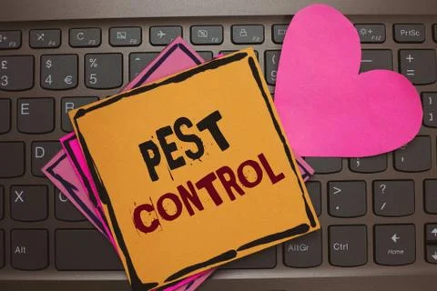 Word writing text Pest Control. Business concept for Killing destructive insects Stock Photos
