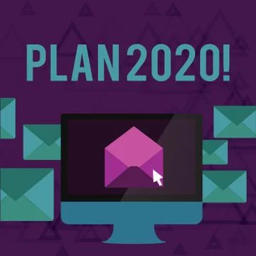 Word writing text Plan 2020. Business concept for detailed proposal doing Stock Illustration