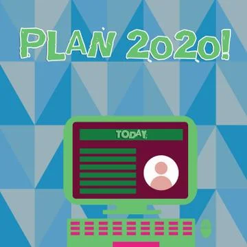 Word writing text Plan 2020. Business concept for detailed proposal for doing or Stock Illustration