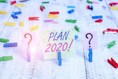 Word writing text Plan 2020. Business concept for detailed proposal doing Stock Photos