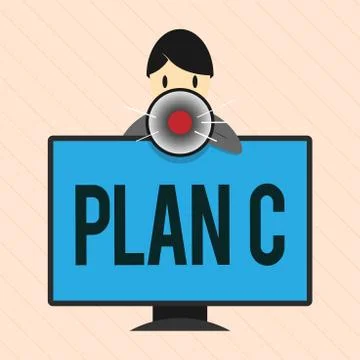 Word writing text Plan C. Business concept for ones last Backup strategy 스톡 일러스트