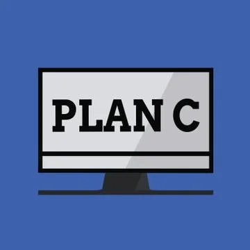 Word writing text Plan C. Business concept for ones last Backup strategy Stock Illustration