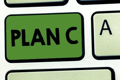 Word writing text Plan C. Business concept for ones last Backup strategy Stock Photos