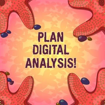 Word writing text Plan Digital Analysis. Business concept for Analysis of Stock Illustration