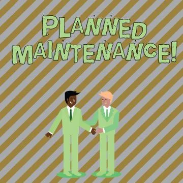 Word writing text Planned Maintenance. Business concept for reventive Stock Illustration