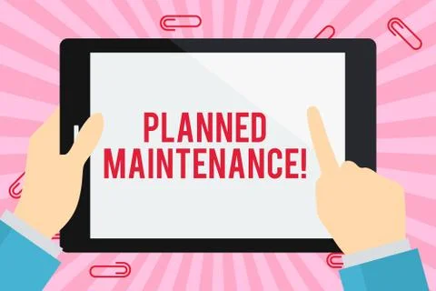 Word writing text Planned Maintenance. Business concept for reventive Stock Illustration