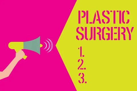 Word writing text Plastic Surgery. Business concept for Process of Stock Illustration
