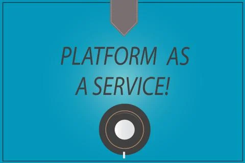 Word writing text Platform As A Service. Business concept for Mobile online 스톡 일러스트