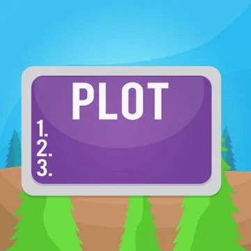 Word writing text Plot. Business concept for sequence of events inside a story Stock Illustration