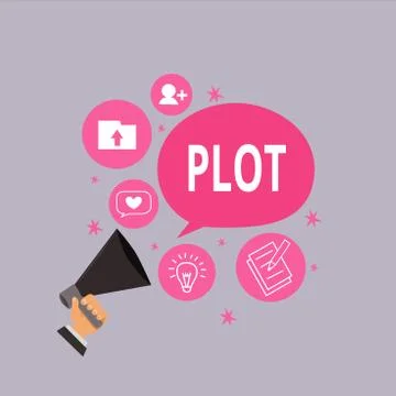 Word writing text Plot. Business concept for sequence of events inside a story Stock Illustration
