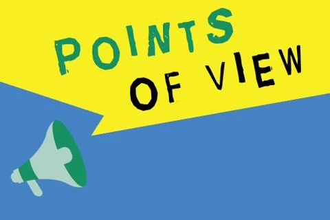 Word writing text Points Of View. Business concept for Interpretation Opinion Stock Illustration