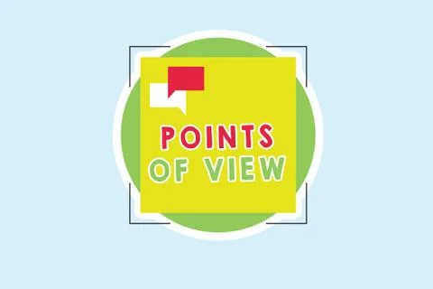 Word writing text Points Of View. Business concept for Interpretation Opinion Stock Illustration