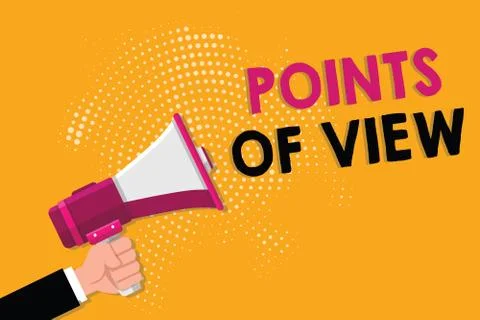 Word writing text Points Of View. Business concept for Interpretation Opinion Stock Illustration