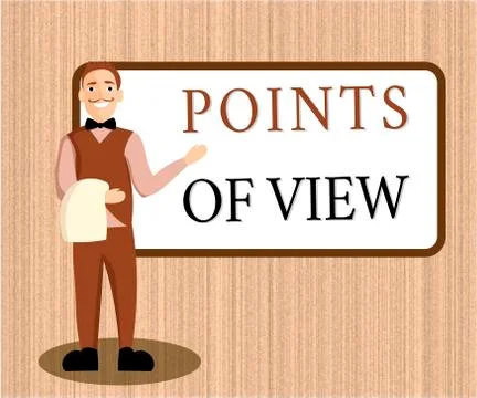 Word writing text Points Of View. Business concept for Interpretation Opinion Stock Illustration