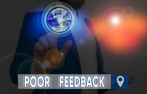 Word writing text Poor Feedback. Business concept for A response or reaction Stock Photos