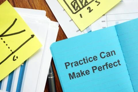 Word writing text Practice Can Make Perfect. The text is written in the small Stock Illustration