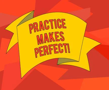 Word writing text Practice Makes Perfect. Business concept for Regular exercise Stock Illustration
