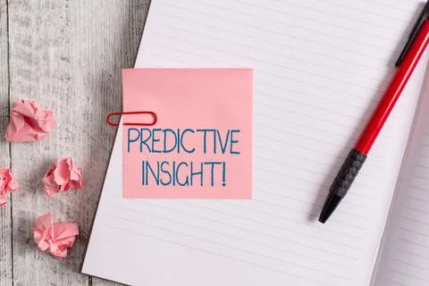 Word writing text Predictive Insight. Business concept for Proactive Fault 写真素材