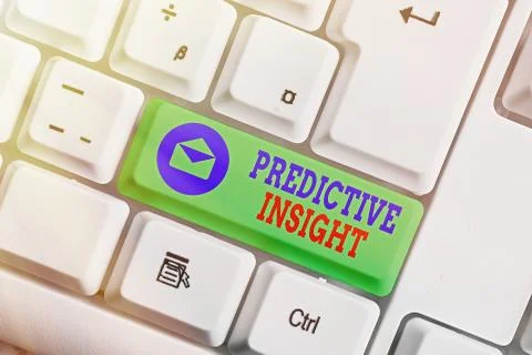 Word writing text Predictive Insight. Business concept for Proactive Fault Foto stock