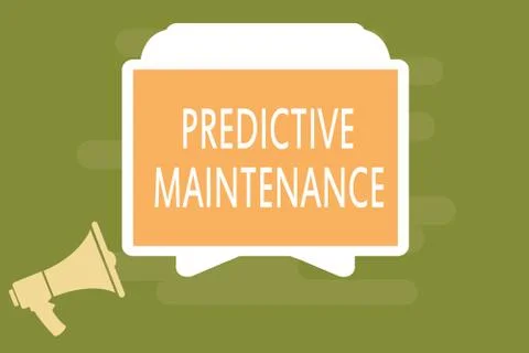 Word writing text Predictive Maintenance. Business concept for Predict when Illustrazione stock