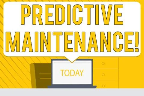 Word writing text Predictive Maintenance. Business concept for maintenance Stock Illustration