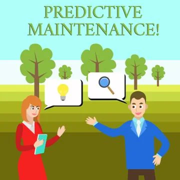 Word writing text Predictive Maintenance. Business concept for Predict when Stock Illustration